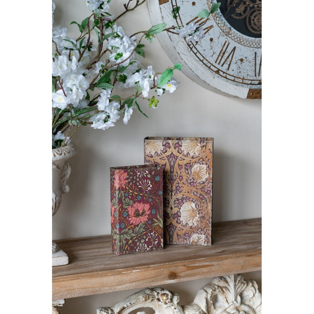 Book Box - Floral 1 Set Of 2 (18 X 7 X 27cm)