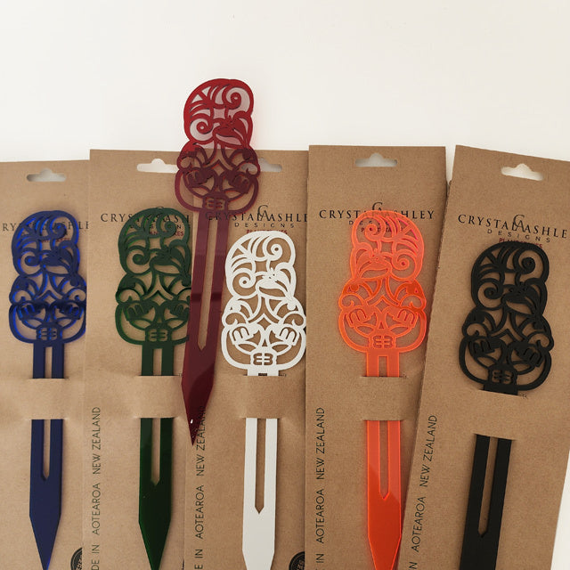 Plant Stake - Tiki Freestanding Art (Black Matt Acrylic)