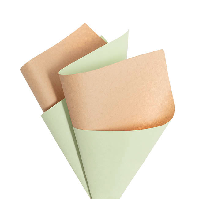 Kraft Paper Duo 80gsm Sage Green & Brown Pack 100