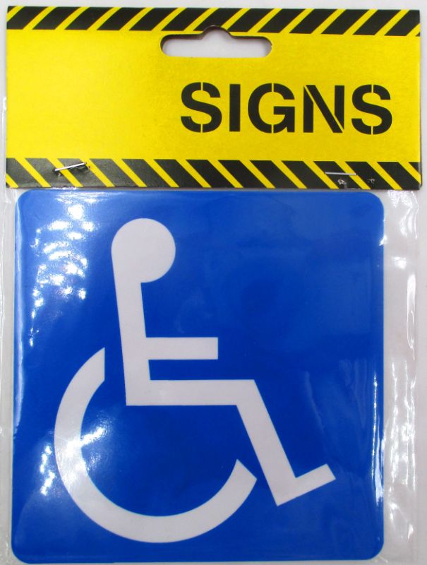 Plastic Sign - Disable Symbol (Set Of 4)
