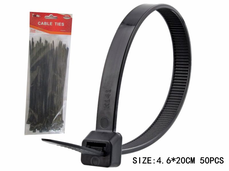 Cable Ties - Black 4.6 X20cm 50pc