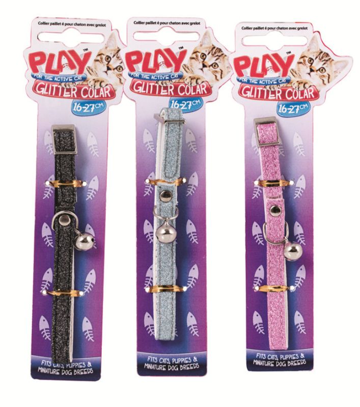 Kitten Collar - Glitter 27cm (Set Of 4 Assorted)