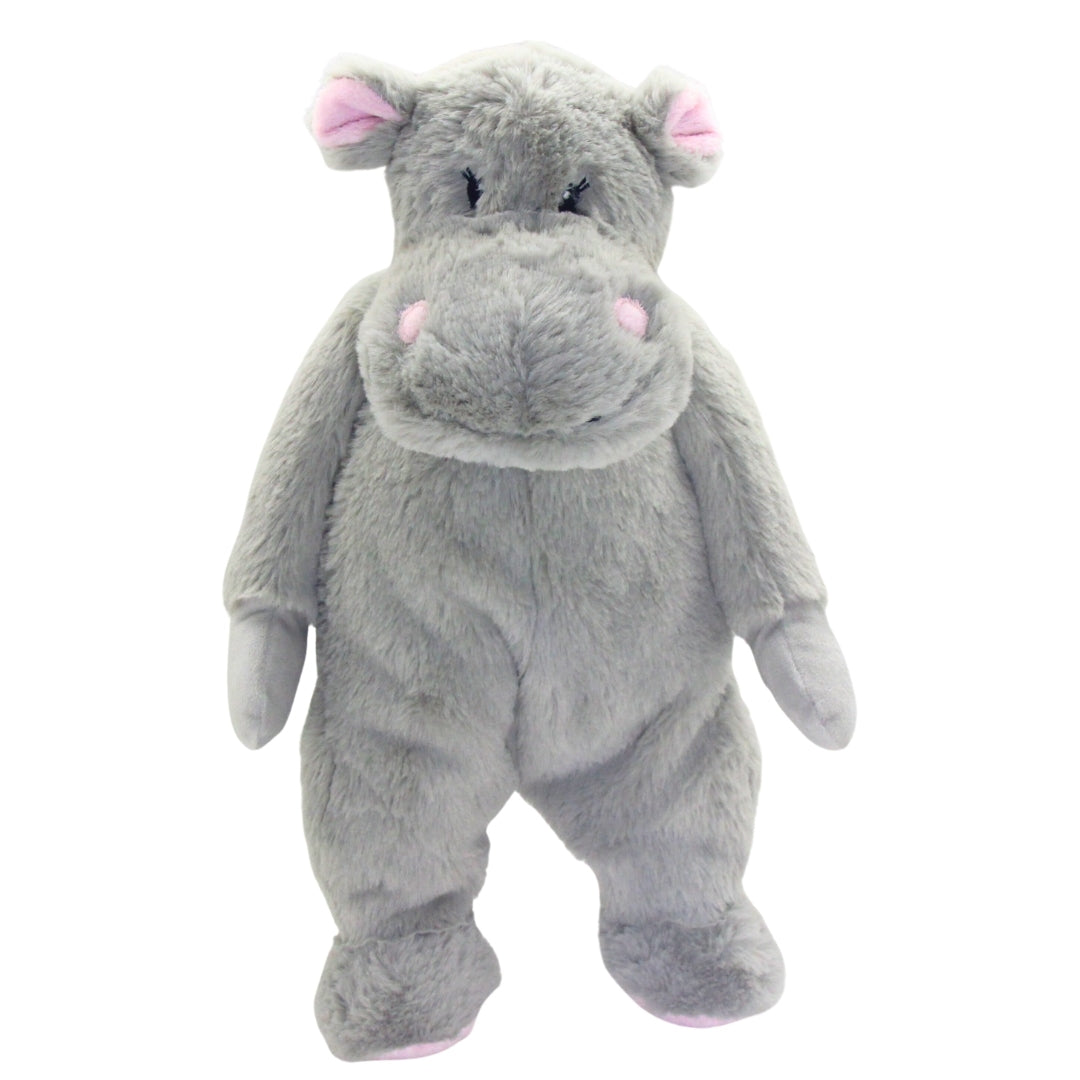 Soft Plush Toy - Hattie Hippo. Floppy Grey Hippopotamus