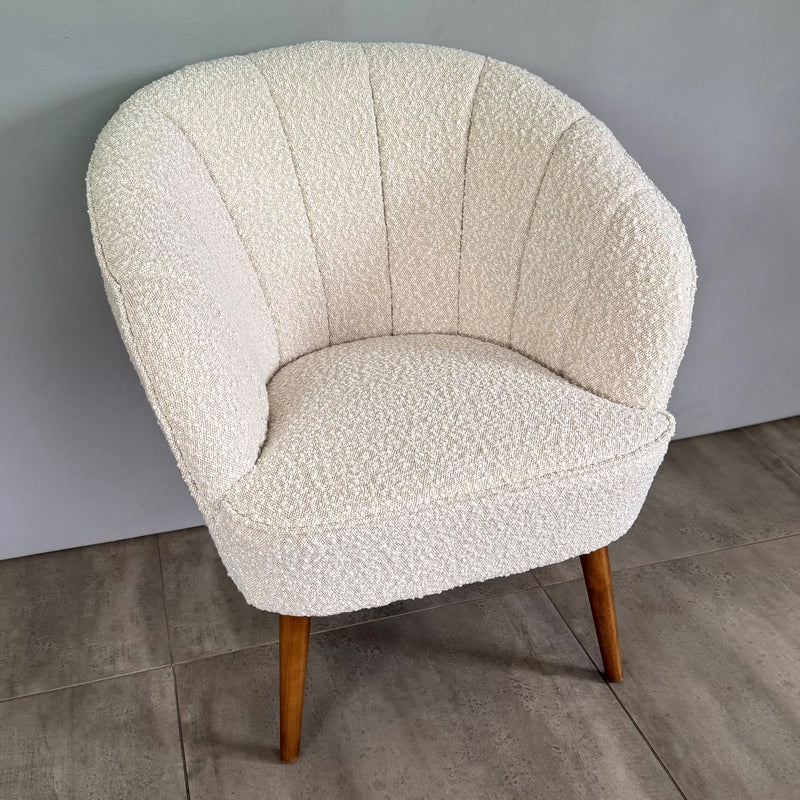 Boucle Chair - Wheat (82H x 73W x 64Dcm)