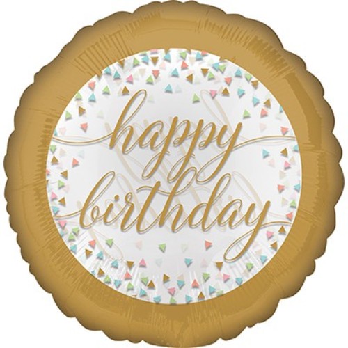 45cm Happy Birthday Pastel Confetti