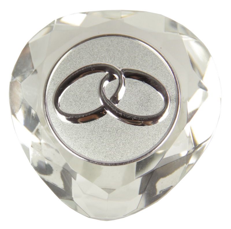 Crystal Geart with 2 Rings Top (Set of 4)