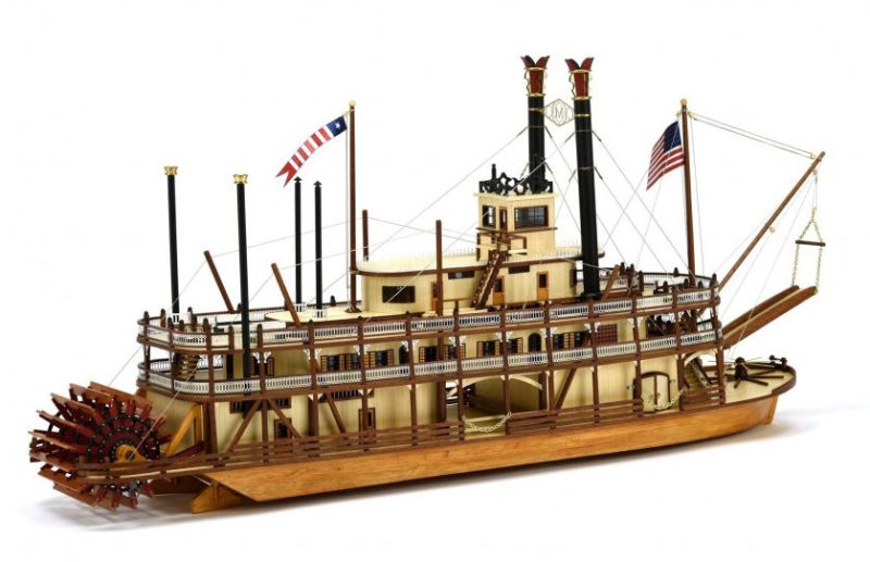 Wooden Ship and Fittings - Mississippi Paddle Steamer