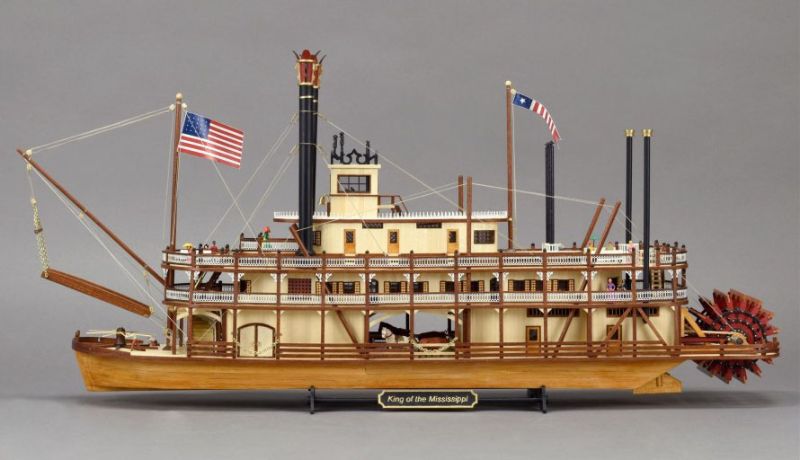 Wooden Ship and Fittings - Mississippi Paddle Steamer