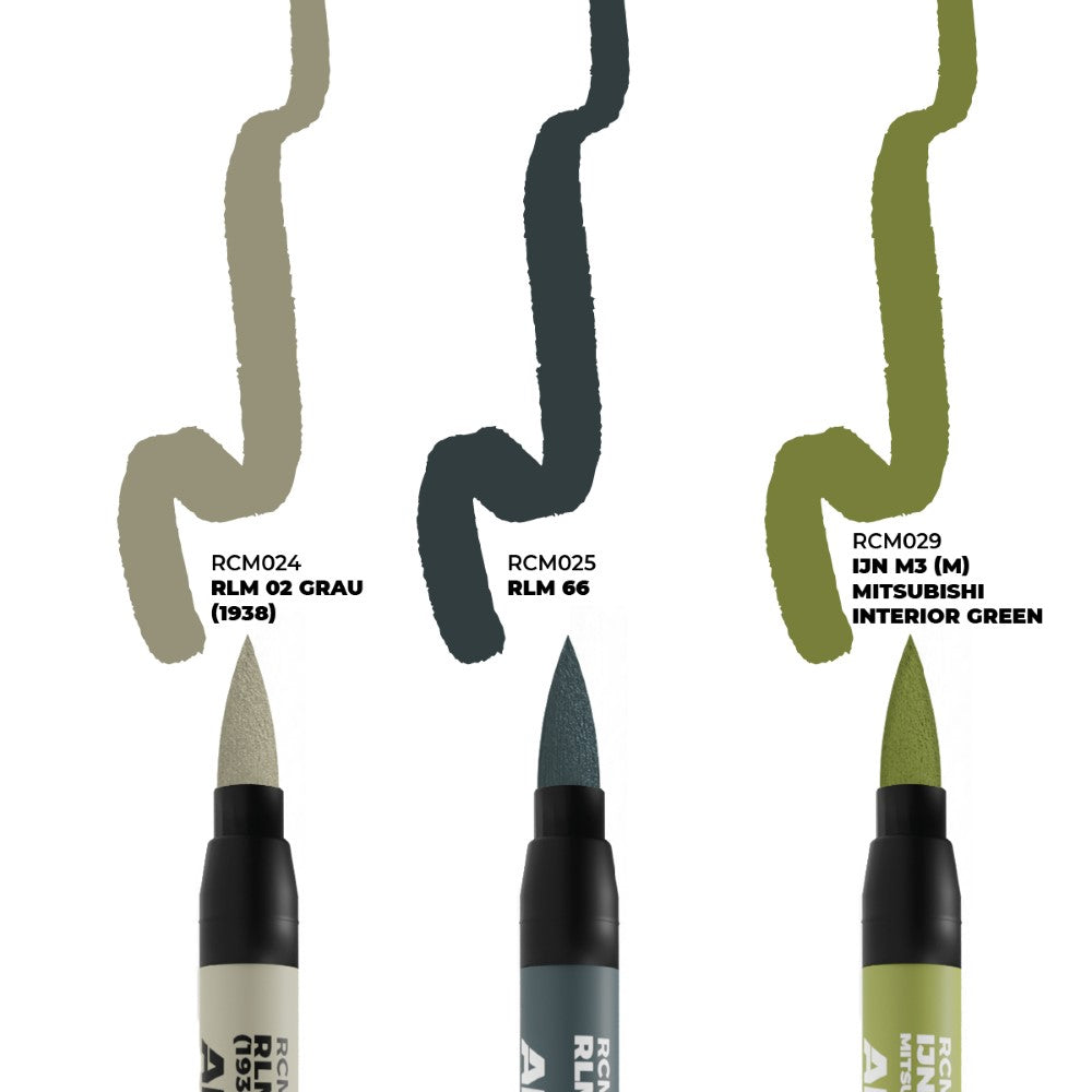 AK Interactive - RC Markers - Wwii Axis Aircraft Cockpit Colors - Set 3 Real