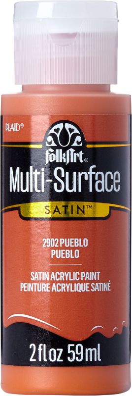 Folk Art Multi-Surface Acrylic Paint PUEBLO 2902 in 2oz bottle, ideal for various surfaces with a vibrant, creamy texture.