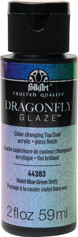 Folk Art Dragonfly Glaze Acrylic Paint 2oz/59ml VIOLET-BLUE-GREEN SHIFT 44383