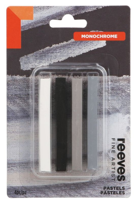Reeves Fine Artist Pastels - Pack Of 4 MONOCHROME