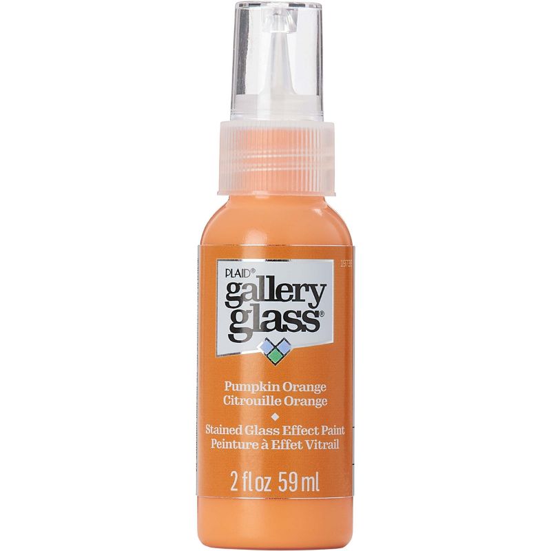 Plaid Gallery Stained Glass Paint 59ml PUMPKIN ORANGE T 19738