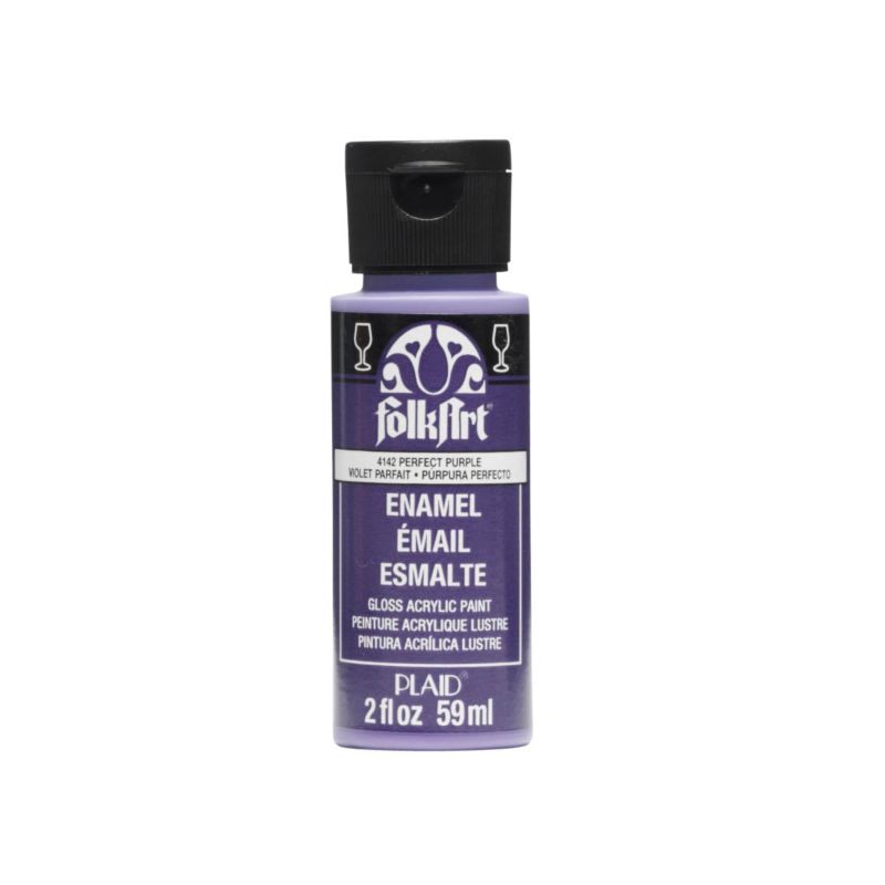 Folk Art Glass Acrylic Paint Enamel 2oz/59ml PERFECT PURPLE 4142