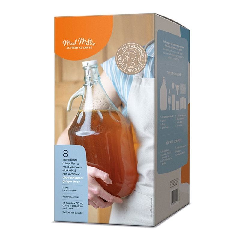 Mad Millie Ginger Beer Kit: Craft homemade ginger beer with natural ingredients, perfect for beginners and enthusiasts.