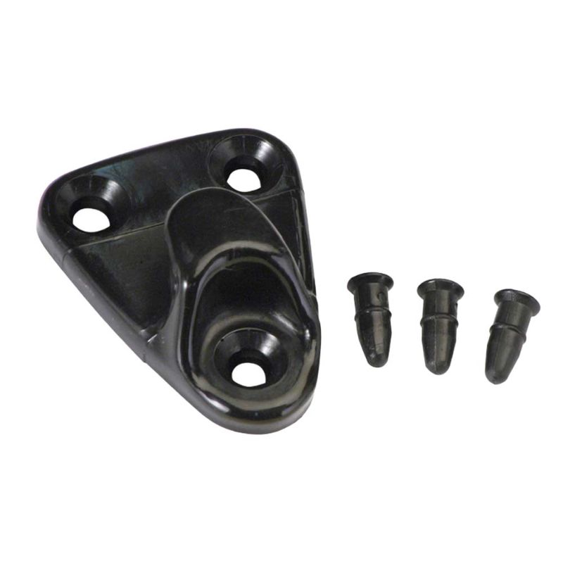 Black Champion GMH Tonneau Hooks with grommets, 50-pack, for secure cargo management and easy installation in trucks.