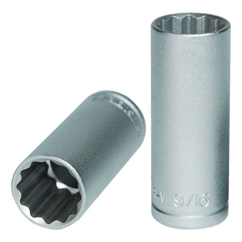 Teng 3/8in drive deep socket 9/16in, designed for precision and access in tight spaces for mechanics and DIY enthusiasts.