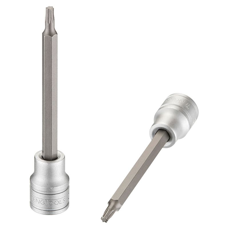 Teng 3/8in Dr. Long TX Bit Socket TX20, durable tool for automotive repairs with a precise TX20 star drive and extended reach.