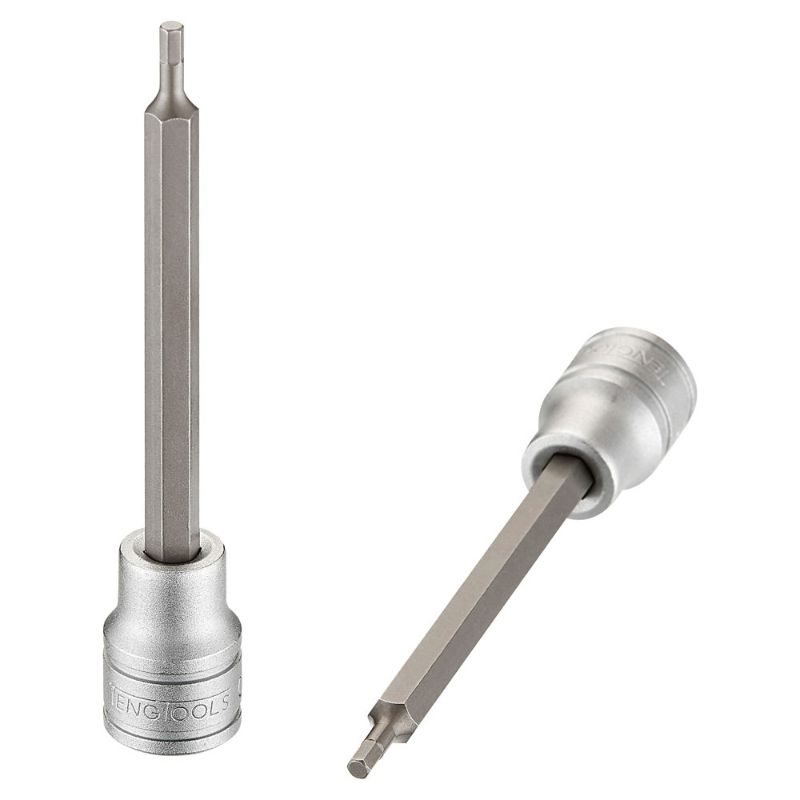 Teng 3/8in drive long hex bit socket, 3mm, ideal for precise torque and hard-to-reach fasteners. Durable and versatile tool.