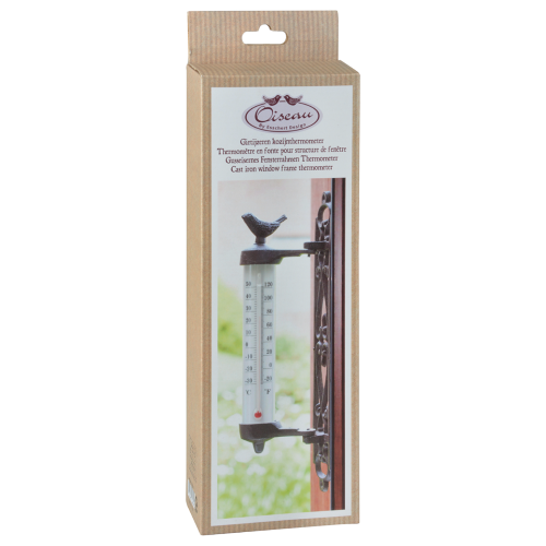 Wall Thermometer - Cast Iron Bird (5 x 9 x 27cm)