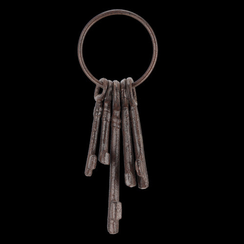 Cast Iron Key Ring - 5Pc (9 x 4 x 23cm)