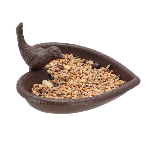 Bird Feeder/Bath - Cast Iron Heart 17cm (Set of 2)