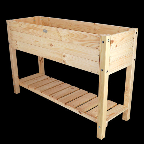 Raised Bed - Natural Rectangle (119 x 41 x 78cm)