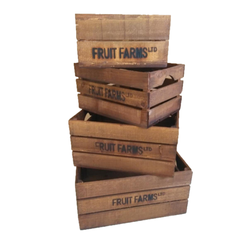 Crates - Fruit Brown (Set of 4)