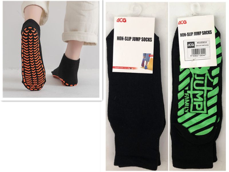 NON SLIP JUMP SOCKS - 23CM (12 PAIRS)