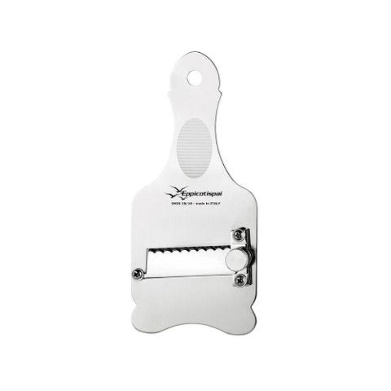 Professional Serrated Truffle Cutter in stainless steel for precise slicing, adjustable thickness, perfect for gourmet dishes.