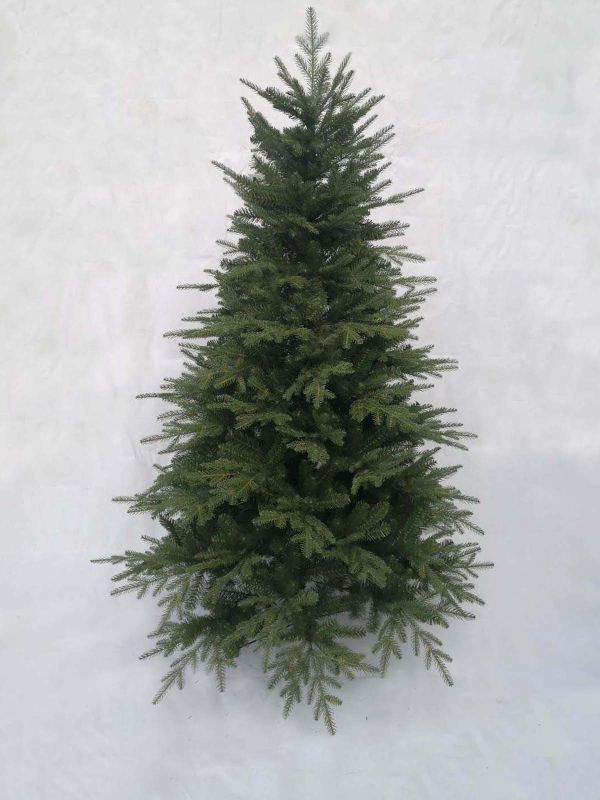 6-foot mixed green pine Christmas tree, featuring realistic PVC and PE materials, perfect for festive decor and easy assembly.