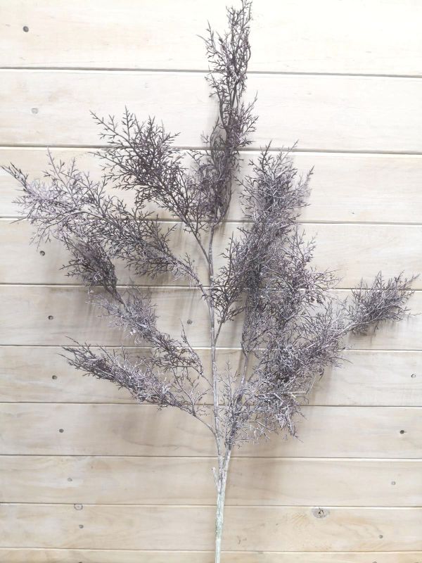 Lifelike Rime Grass Spray in Grey, perfect for low-light decor, adding vibrant greenery without maintenance hassles.