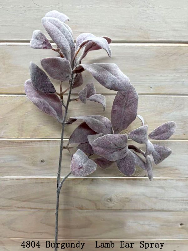 Leaf – Lamb Ear Spray Burgundy