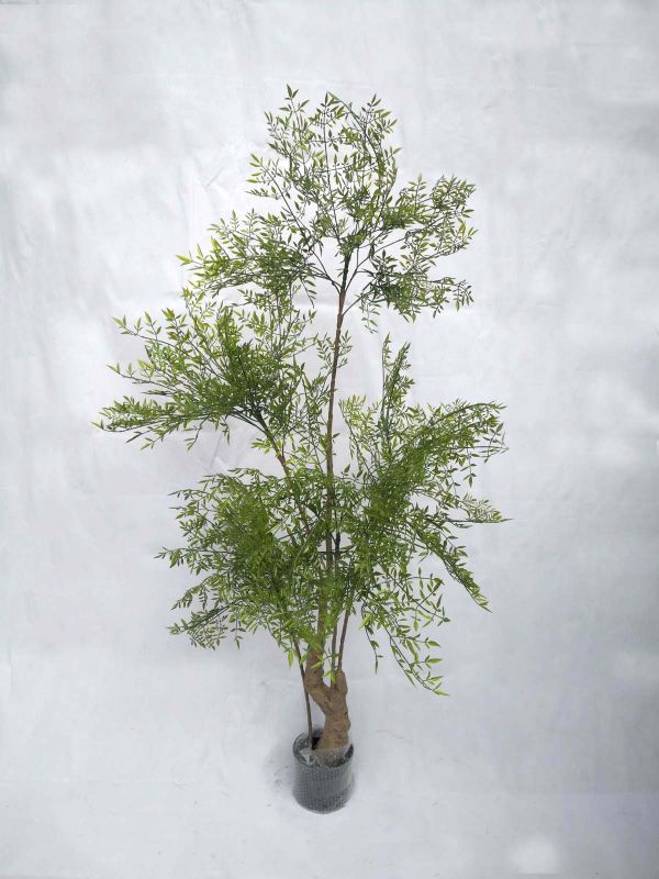 Lifelike 180cm Nandina Domestica Tree, perfect for indoor or outdoor decor, requiring no maintenance or watering.