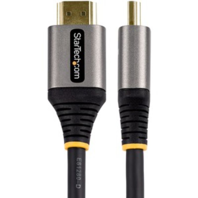 StarTech.com 20-inch HDMI 2.1 cable supports 8K at 60Hz, 4K at 120Hz, featuring durable TPE jacket and eARC for audio return.