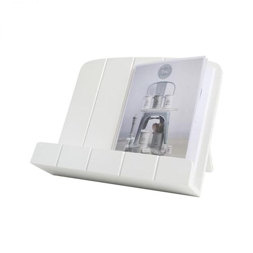 Cook Book Stand In White Painted Hevea - T&G