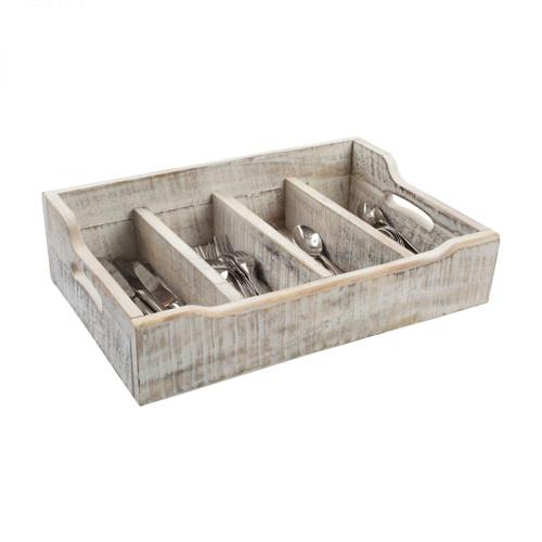 Nordic White Extra Large Cutlery Tray W/ - T&G