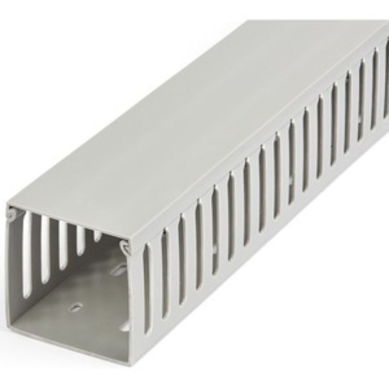 Startech Open Slot Cable Management Raceway with Cover, 6.5ft long, keeps cables organized and hidden for a tidy workspace.