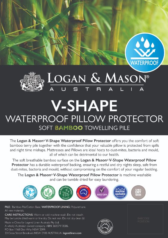 V PILLOW PROTECTOR - V-SHAPE (LOGAN & MASON)