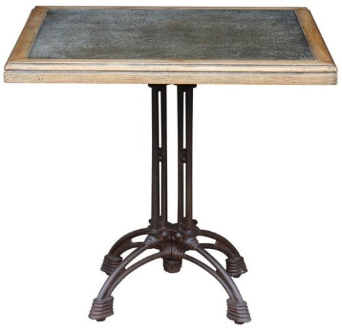 CafeTable - Square With Zinc Top - 80cm