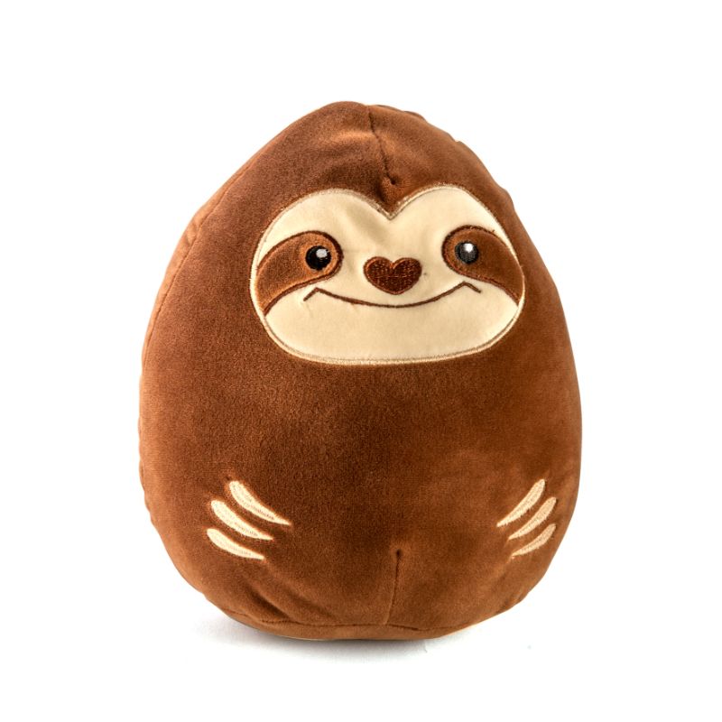 Cuddly 22cm sloth plush toy made from ultra-soft velour, perfect for snuggling and home decor.