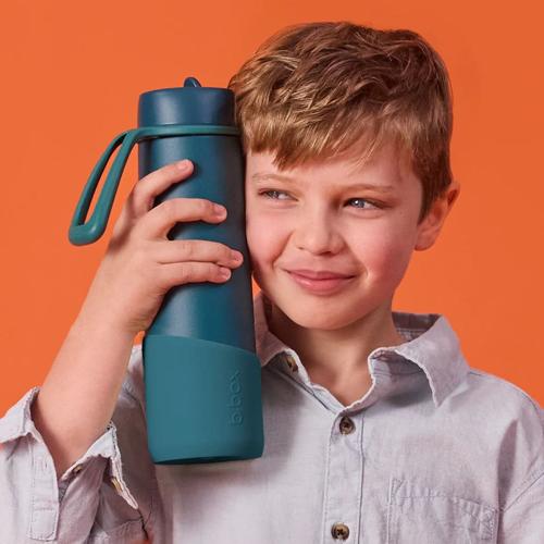 690mL Insulated Bottle Silicone Bumper b.box Sea Glass