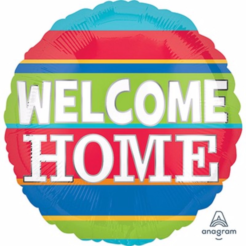 45cm Welcome Home Colourful Stripes