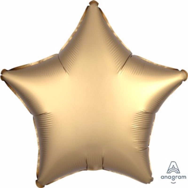 45cm Star Gold Sateen Satin Luxe Foil Balloon
