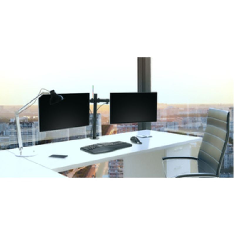 Kensington SmartFit Desk Mount for Monitor - Black - 2 Display(s) Supported - 81