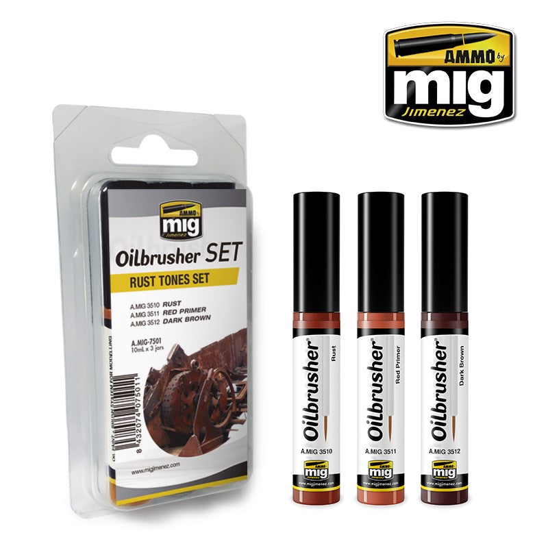 Ammo by MIG - Oilbrushers - Flesh Tones Set