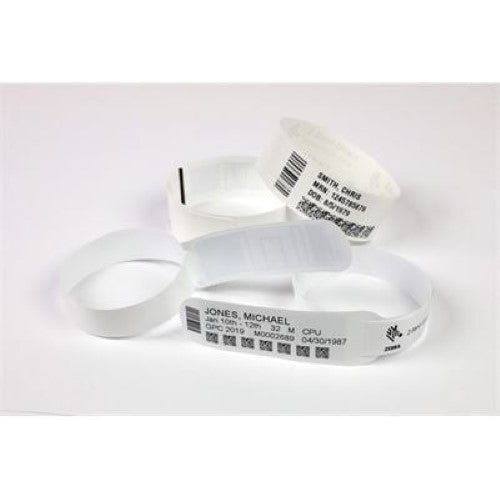 Zebra Z-BAND Direct ADULT 25X279MM 200 bands/cartr WHITE Box of 6 (10006995K)