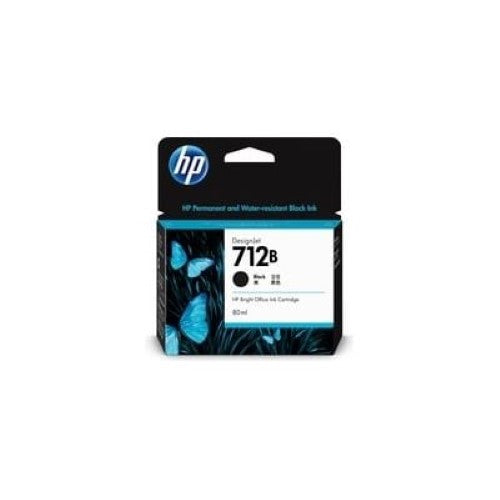 HP 712B 80-ml Black DesignJet Ink Cartridge (3ED29A)