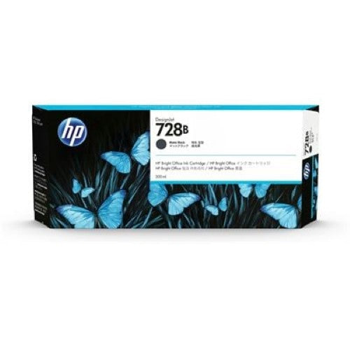 HP 728B 300ml Matte Black Ink Cartridge (3WX30A)