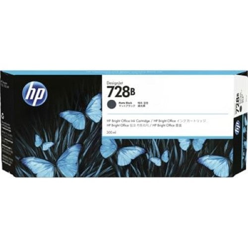 HP 728B 300ml Matte Black Ink Cartridge (3WX30A)
